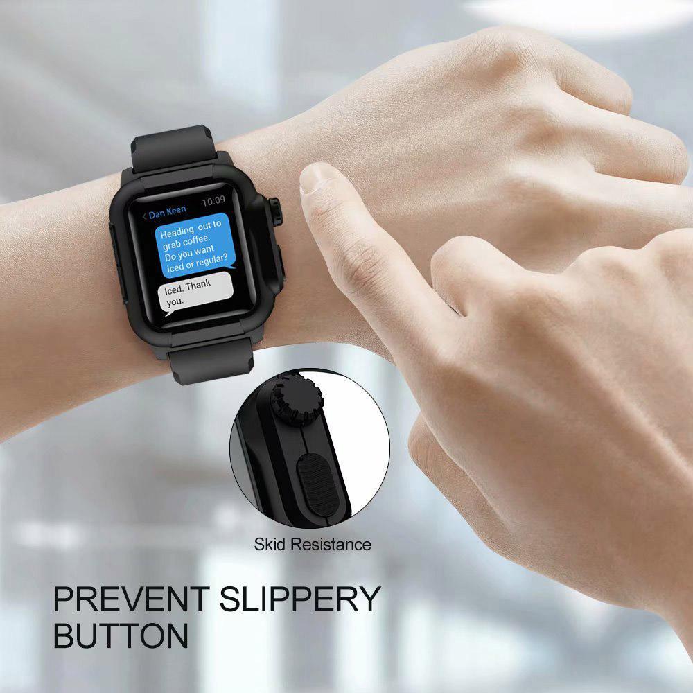 Luminous Sport case+Strap For Apple Watch band apple watch 4 3 5 44mm/40mm/42mm waterproof Iwatch band Bracelet case  cover