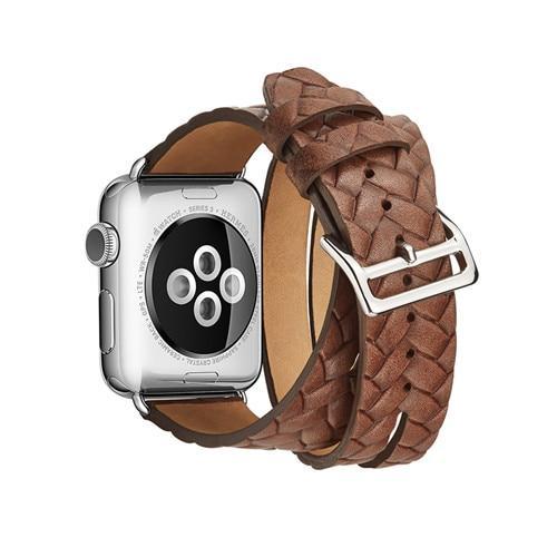Leather Loop For Apple watch band 42mm 38mm iWatch strap Series 3 2 1 wrist bands Bracelet belt Double Tour watchband