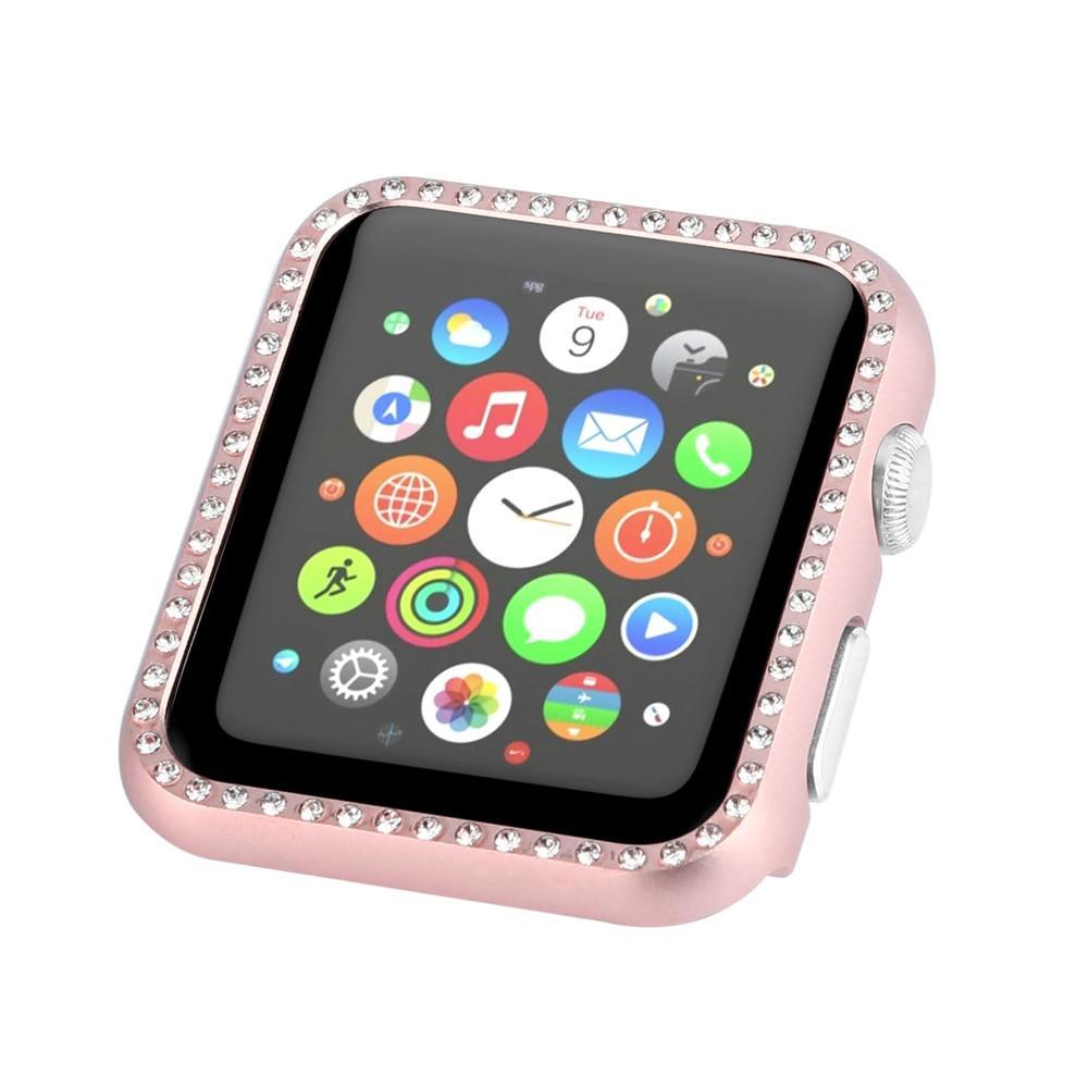 Diamond case cover For Apple watch band apple watch 4 3 5 case cover 44mm/40mm 42mm/38mm iwatch band Crystal protective bumper
