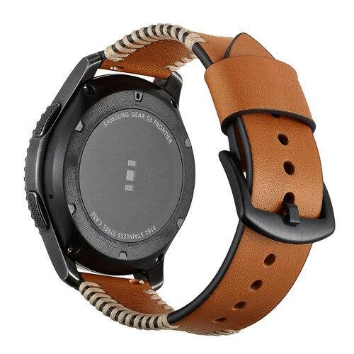 Galaxy watch 46mm Leather Strap For Samsung Gear S3 Frontier/Classic Bracelet wristwatch band Watchbands huawei watch gt strap