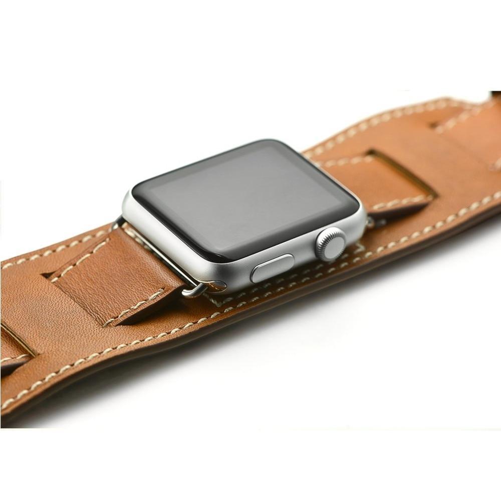 Leather cuff strap For apple watch band apple watch 5 4 3 42mm 38mm iwatch band 44mm/40mm bracelet belt watchband