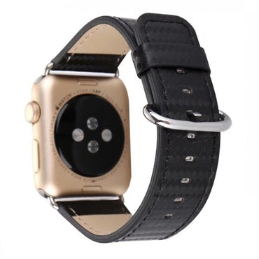 For Apple watch band 42mm 38mm leather strap iwtch series 3 2 1 carbon fiber wrist bands bracelet watchband belt