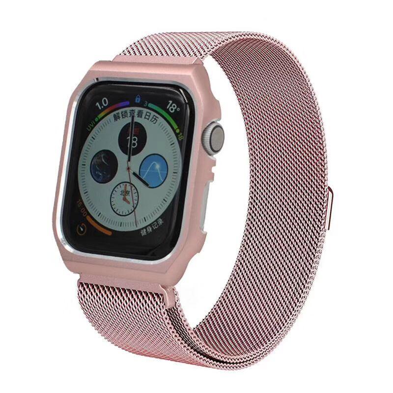 case+Milanese strap For Apple Watch band apple watch 4 3 5 44mm 40mm 3 iwatch 42mm/38mm correa Stainless Steel link Bracelet