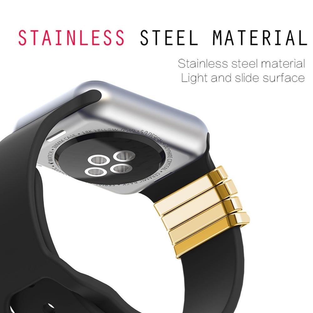 Decorative Ring Ornament For Apple Watch Band apple watch 4 3  5 band 44mm 40mm 42mm 38mm iwatch  Stainless Steel "LOVE" Gift