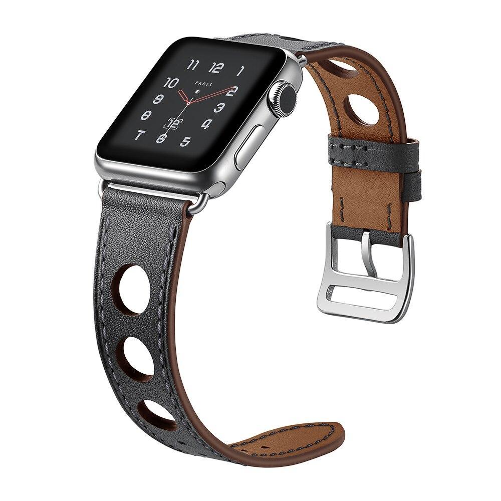 Genuine Leather strap For Apple Watch band apple watch 5 4 3 44mm 40mm iwatch band 5 42mm/40mm Single Tour Bracelet watchband