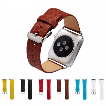 PU leather watch strap for apple watch 5 4 3 band 44mm/40mm iwatch 5 3 2 1 band  Lizard pattern wrist replacement Watch Strap