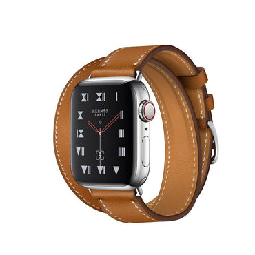 Double tour Leather strap For apple watch band apple watch 5 4 3 band 44mm 40mm correa iwatch  42mm 38mm correa watchband belt