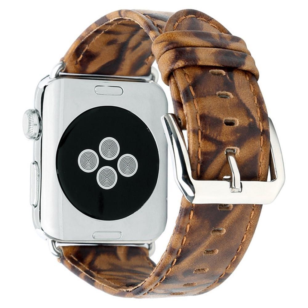 Leather Band For Apple Watch series 4 44mm 40mm strap correa iwatch 3 2 1 42mm/38mm Crazy Horse Wrist bracelet belt