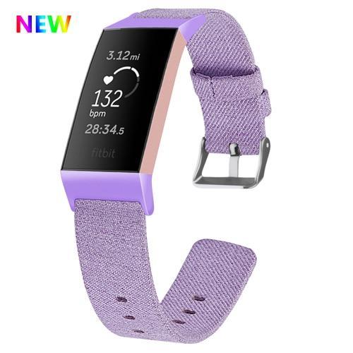 Canvas strap for fitbit charge 3 band replacement watchband Solid color wrist bracelet belt for fitbit charge3 new watchband