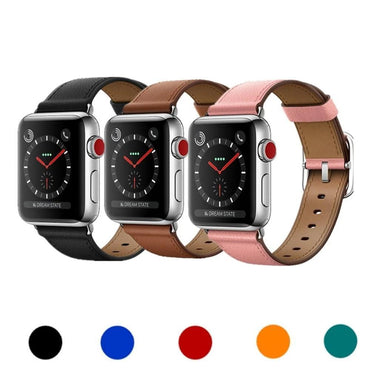 Leather Classic Buckle strap For apple watch band Apple watch 4 3  42mm/44mm iwatch series 3 2 1 wrist belt crazy horse bracelet