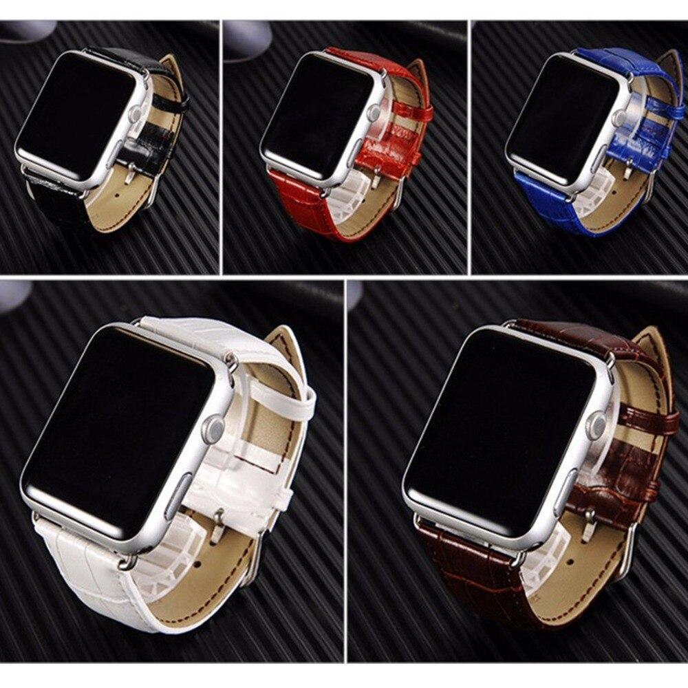 Leather strap For Apple Watch band apple watch 5 4 3 band 44mm/40mm correa iwatch 5 4 3 42mm/38mm Bamboo Bracelet watchband belt
