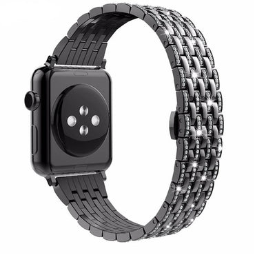 butrery Loop Diamond strap For Apple watch band 44mm/42mm stainless steel iwatch 4 3 2 1 38mm/40mm wrist bracelet belt