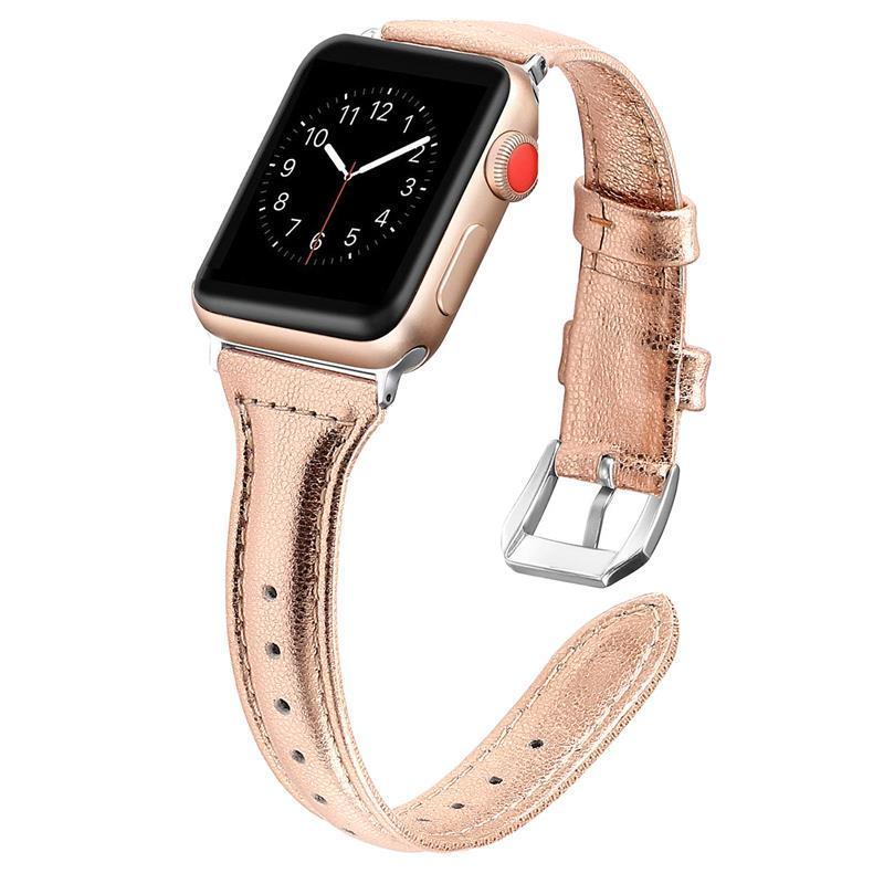 EIMO leather Strap for apple watch band apple watch 4/3/2 iwatch band 42mm/38mm/44mm/40mm slim leather bracelet correa watchband