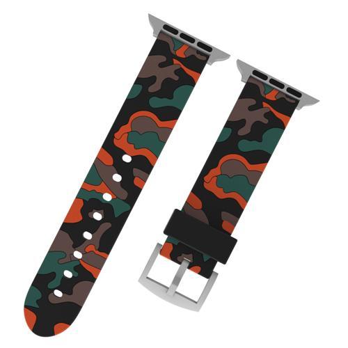 Sport silicone strap For Apple watch band 42mm 38mm Iwatch series 3 2 1 Camouflage wrist bands bracelet watchband belt