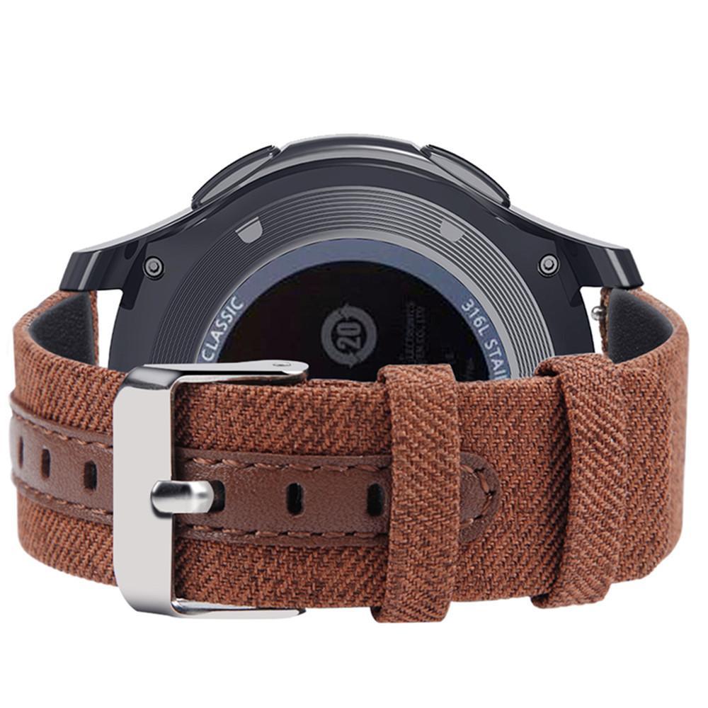 Nylon+Leather Gear s3 frontier Strap for Samsung Galaxy Watch 46mm huawei watch gt strap 22mm watch Band Canvas Belt