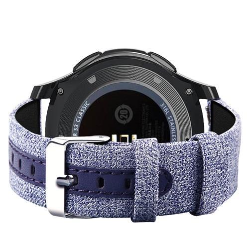 Nylon+Leather Gear s3 frontier Strap for Samsung Galaxy Watch 46mm huawei watch gt strap 22mm watch Band Canvas Belt