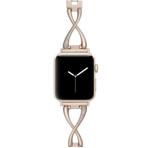 Diamond strap For Apple Watch Band apple watch 5 4 3 band 44mm/40mm Stainless Steel Iwatch 5 4 42mm/38mm Bracelet watchband belt
