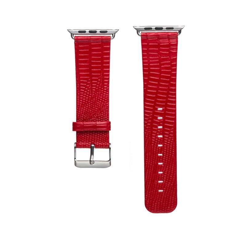 PU leather watch strap for apple watch 5 4 3 band 44mm/40mm iwatch 5 3 2 1 band  Lizard pattern wrist replacement Watch Strap