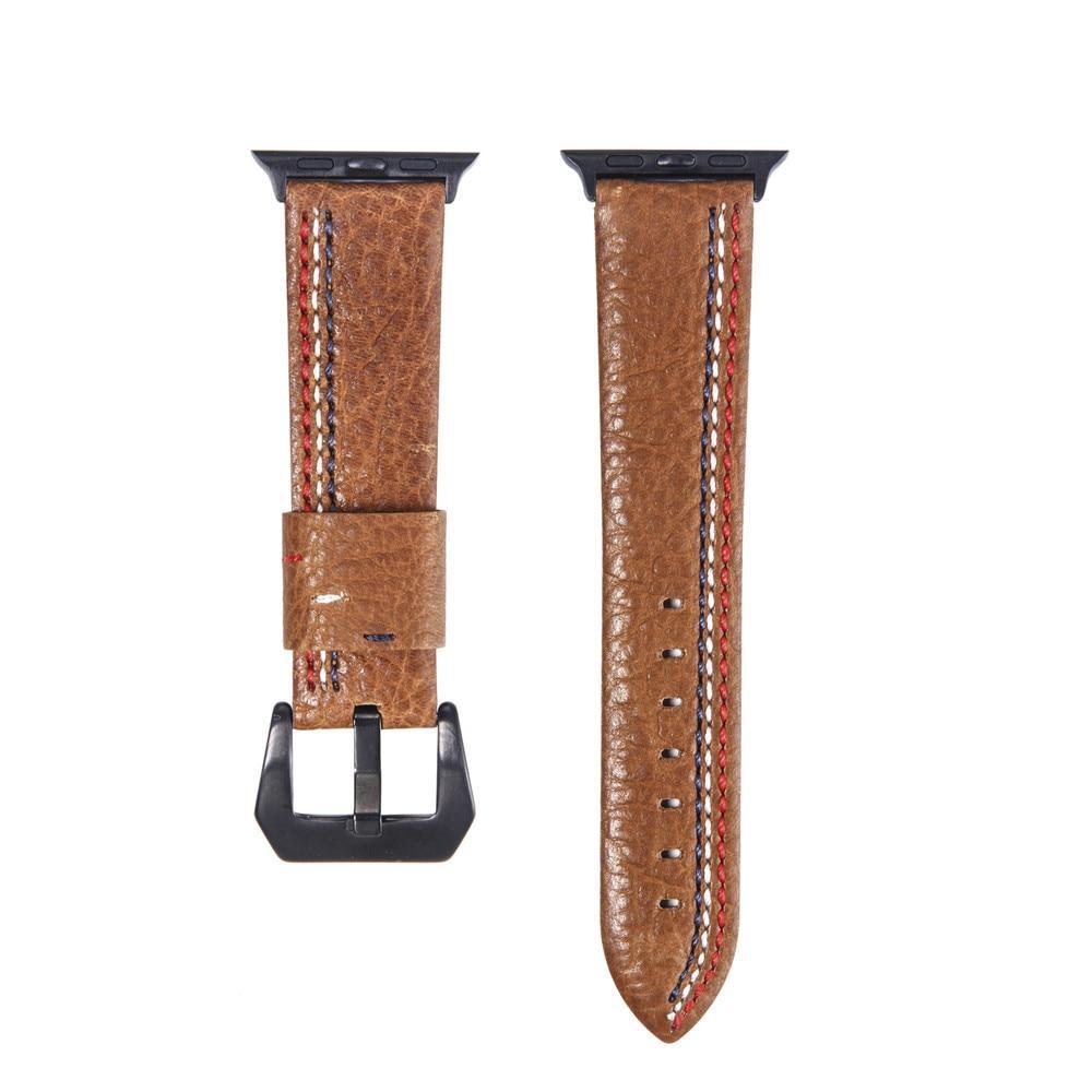 Genuine Leather strap For Apple Watch band 42mm 38mm 44 mm 40mm apple watch 4 3 2 1 iwatch band Suture Style watchband Bracelet