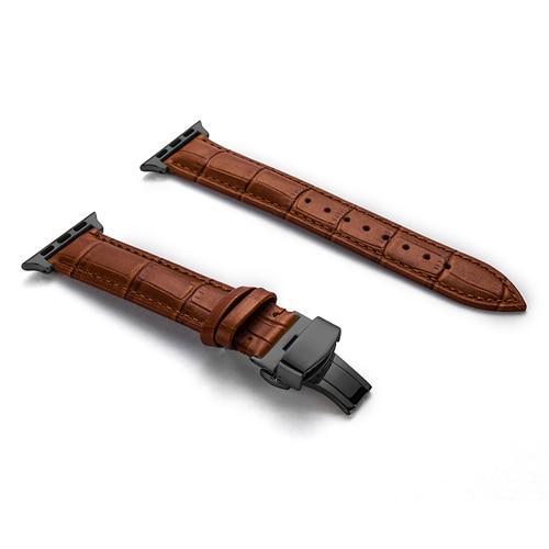 Leather strap For Apple watch band 4 44mm 40mm Butterfly buckle bands Iwatch series 3 2 1 42mm 38mm bracelet wrist belt