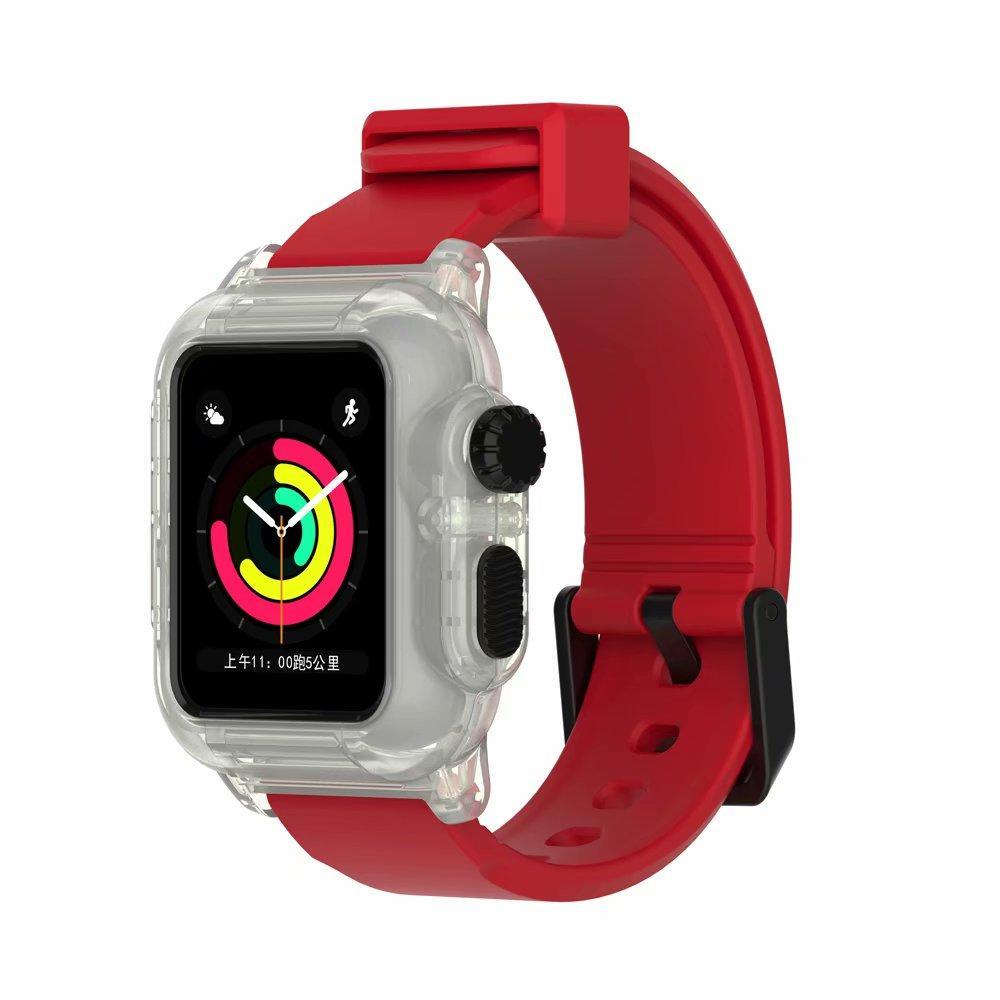 Luminous Sport case+Strap For Apple Watch band apple watch 4 3 5 44mm/40mm/42mm waterproof Iwatch band Bracelet case  cover