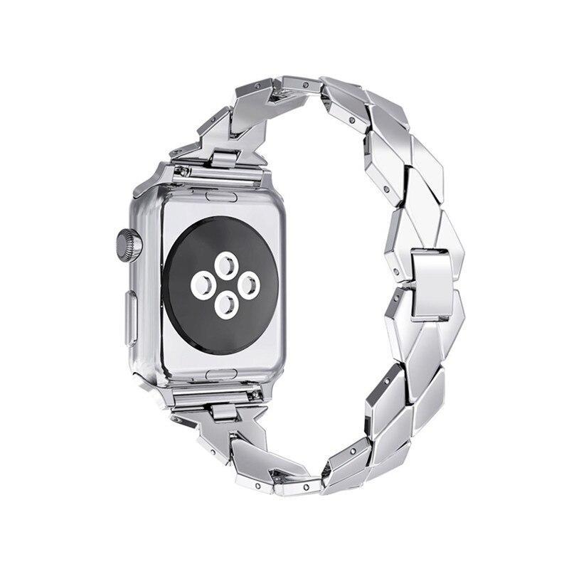 Stainless Steel Strap For Apple Watch band apple watch 4 3 band 42mm/38mm iwatch Rhombus Design wrist Bracelet