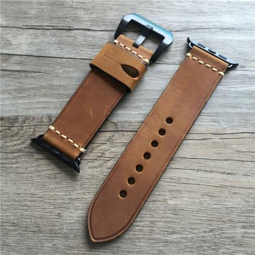 Genuine Leather strap For Apple watch band pulseira apple watch 5 4 3 42mm 38mm iwatch band 44mm 40mm correa watch Accessorie