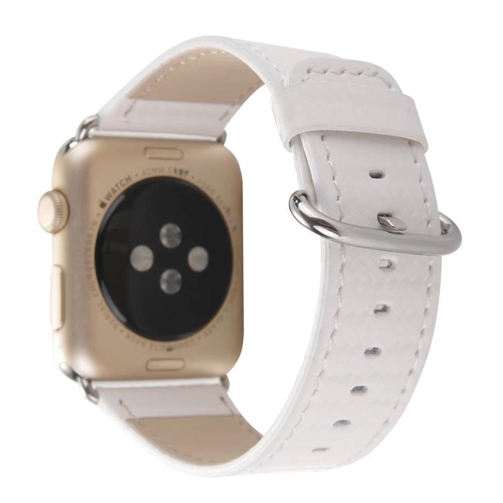 For Apple watch band 42mm 38mm leather strap iwtch series 3 2 1 carbon fiber wrist bands bracelet watchband belt
