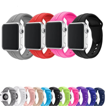 silicone Sport band For Apple Watch 4 44mm/40mm strap correa iwatch series 4/3/2/1 42mm/38mm wrist bracelet rubber belt