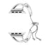 CRETED Strap For Apple Watch band iWatch 4 3 2 42mm/38mm/44mm/40mm correa stainless steel cuff strap girl fashion design chain