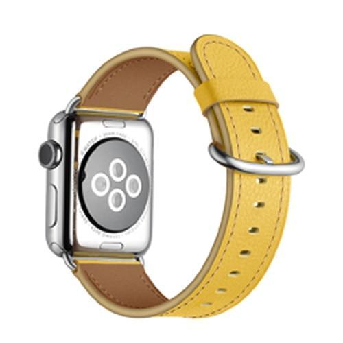 Leather strap For Apple Watch band apple watch 5 4 3 band 42mm 44mm correa iwatch band 5 38mm/40mm Classic Buckle bracelet belt