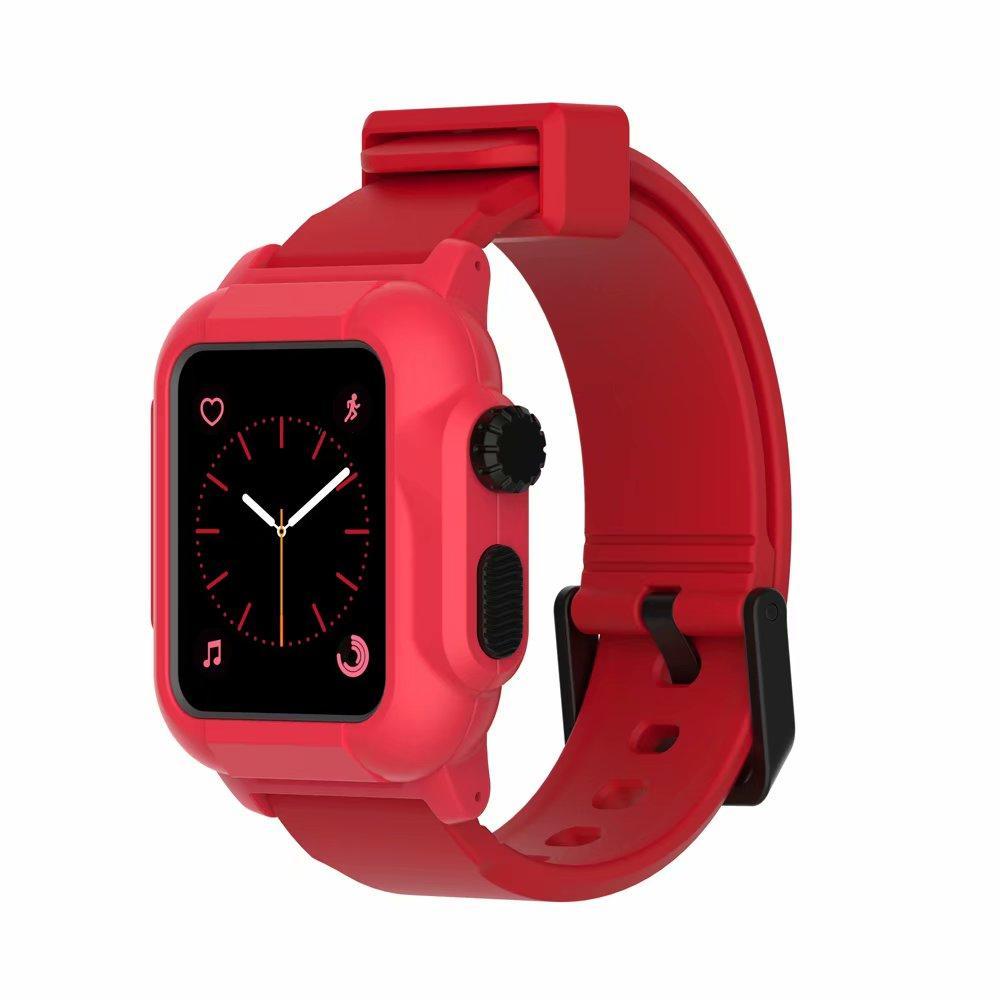 Luminous Sport case+Strap For Apple Watch band apple watch 4 3 5 44mm/40mm/42mm waterproof Iwatch band Bracelet case  cover