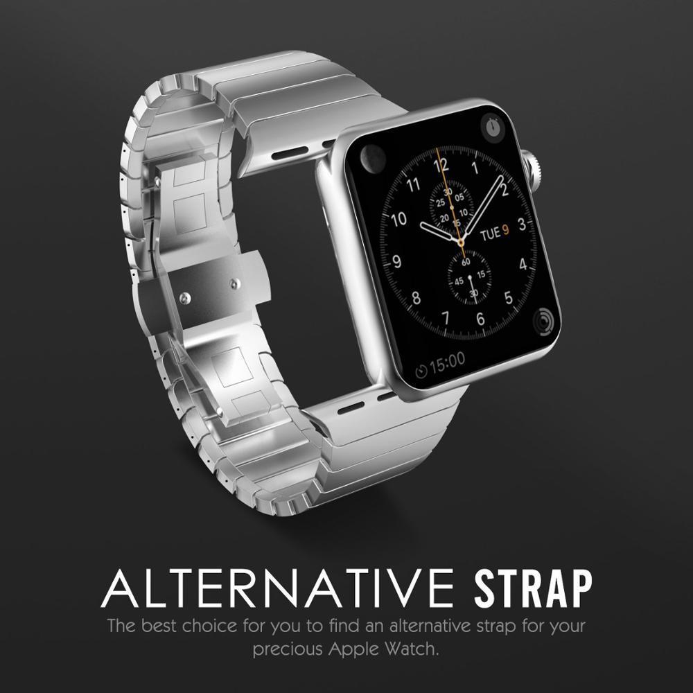Link bracelet strap For Apple watch band 44mm 42mm iwatch 4/2/1 40mm/38mm butterfly loop wrist bracelet watchband belt