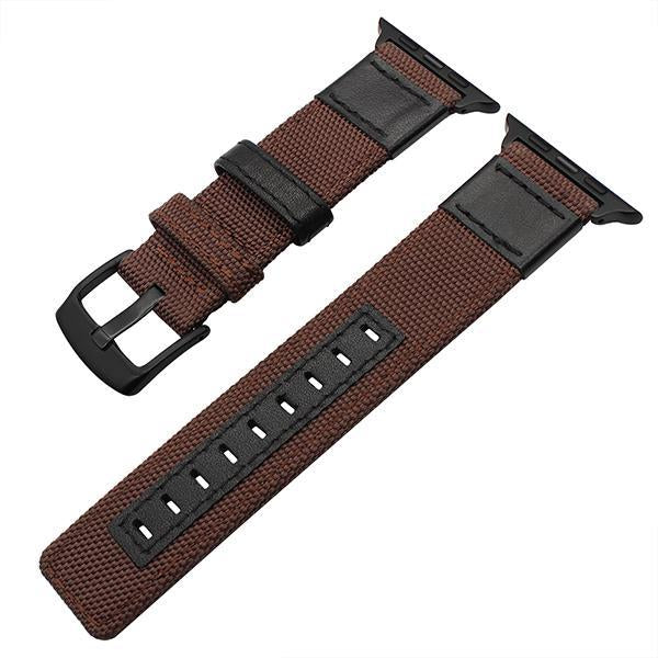 Leather Strap For Apple Watch band apple watch 5 4 3 band 44mm/40mm iwatch 5 42mm/38mm Wove Nylon bracelet watchband belt