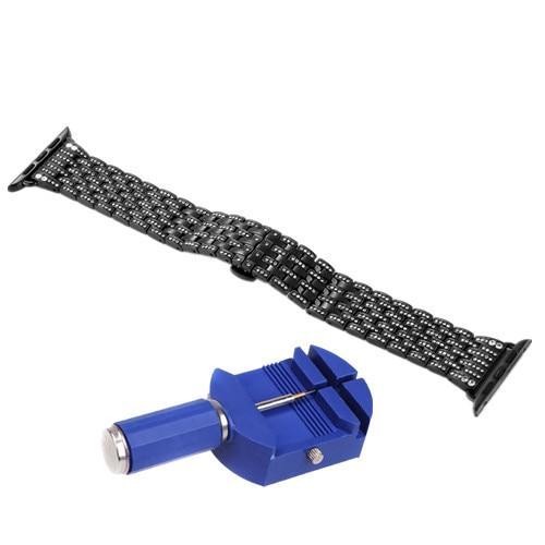 butrery Loop Diamond strap For Apple watch band 44mm/42mm stainless steel iwatch 4 3 2 1 38mm/40mm wrist bracelet belt