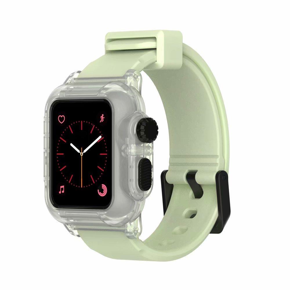 Luminous Sport case+Strap For Apple Watch band apple watch 4 3 5 44mm/40mm/42mm waterproof Iwatch band Bracelet case  cover