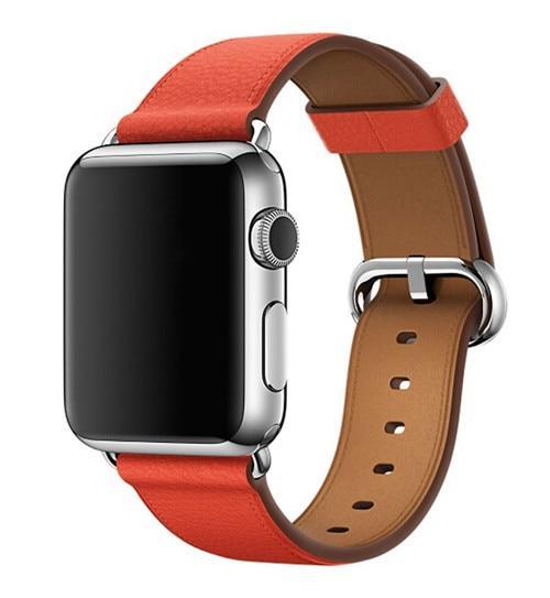 Leather strap For Apple Watch band apple watch 5 4 3 band 42mm 44mm correa iwatch band 5 38mm/40mm Classic Buckle bracelet belt