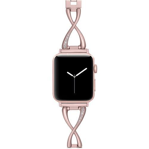 Diamond strap For Apple Watch Band apple watch 5 4 3 band 44mm/40mm Stainless Steel Iwatch 5 4 42mm/38mm Bracelet watchband belt