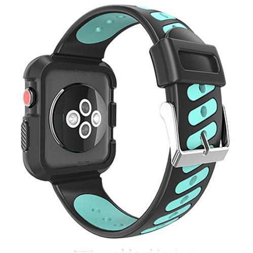 Silicone Sport Strap For Apple Watch band 42mm 38mm Pulseira case Iwatch series 3 2 1 wrist Bracelet TPU rubber cover