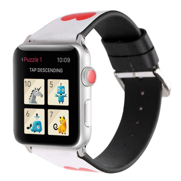 Genuine Leather strap For Apple watch band 42mm 38mm iwatch series 3 2 1 love Heart wrist bands belt corrrea Accessories