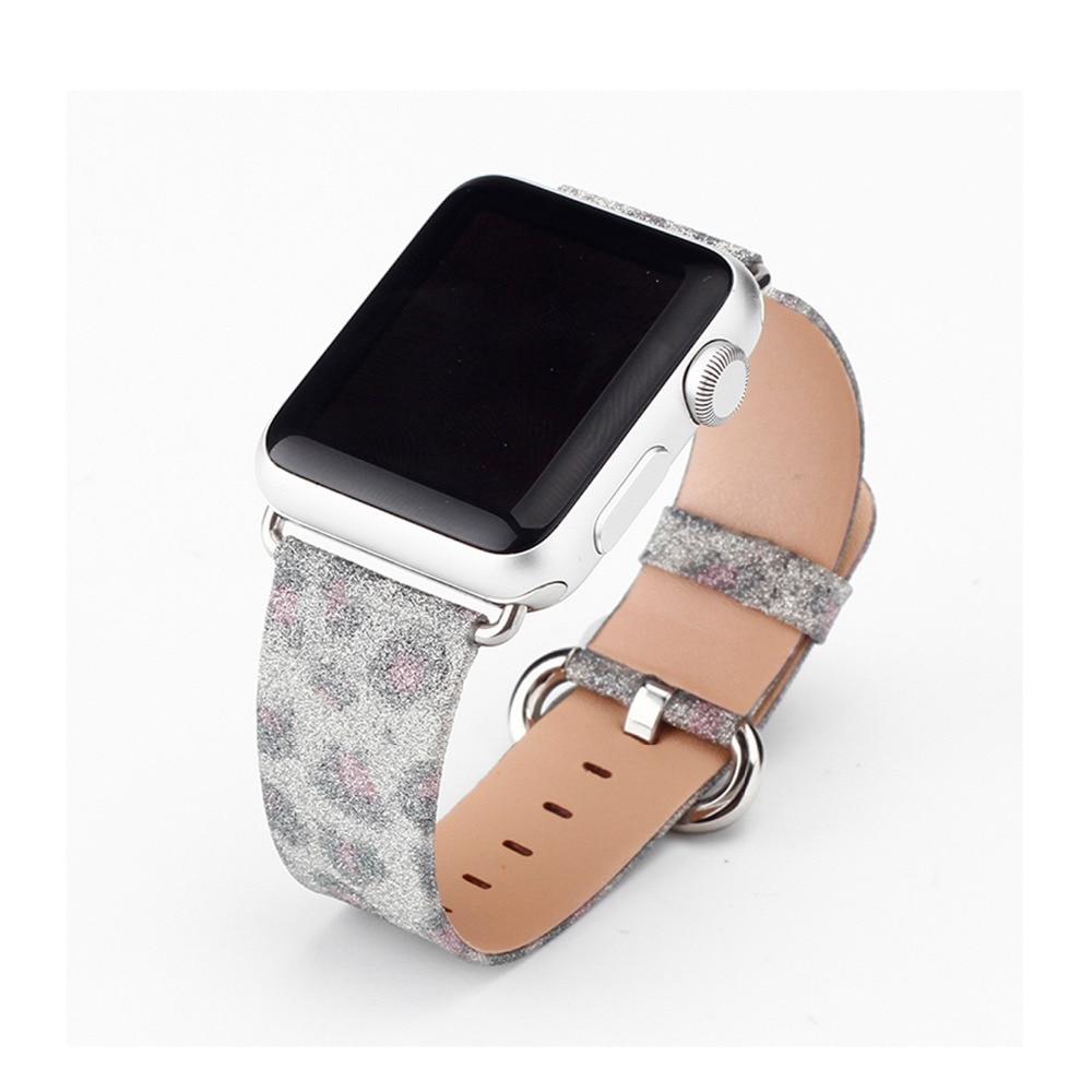 leather watch strap for apple watch band 42 mm/38 Luxury Glittery Bling bracelet belt for iwatch band 1/2 Christmas gift