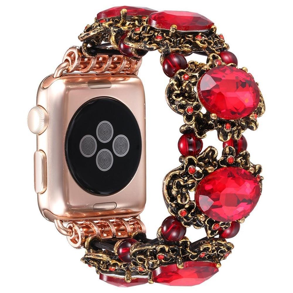 Jewelry Strap For Apple Watch 4 band 44mm 40mm iwatch series 3/2/1 42mm/38mm diamond Turquoise Wrist bracelet belt