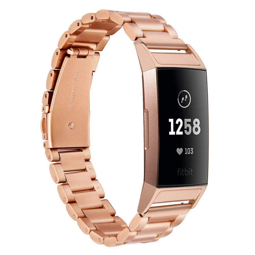 Link bracelet for fitbit charge 3 strap band Replacement belt Stainless steel smartwatch for fitbit charge 3 watch Accessories