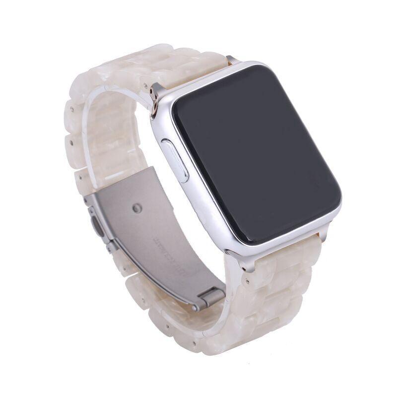Resin strap For apple watch band apple watch 4 3 44mm/40mm 42mm 38mm iwatch band women bracelet stainless steel buckle belt