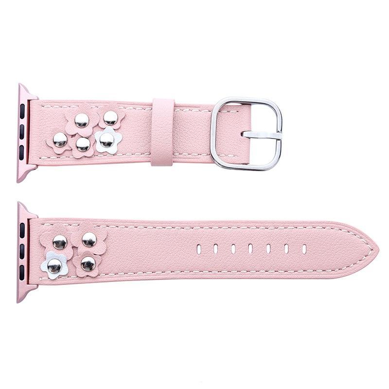 Leather strap For Apple watch band apple watch 4 3 band 42mm/44mm 38mm/40mm correa iwatch band stainless steel belt bracelet
