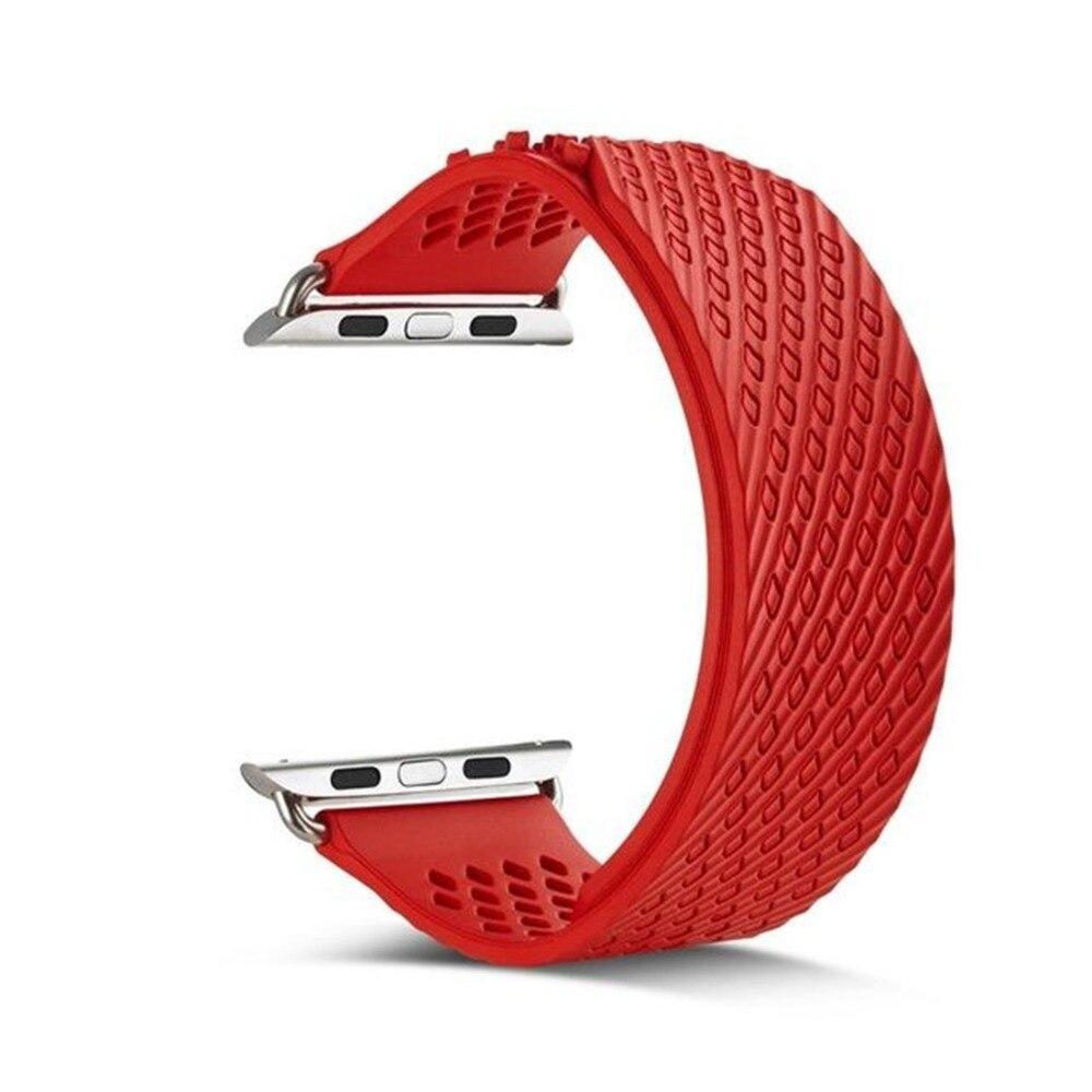 silicone Sport band For Apple Watch 5 4 3 40mm/44mm iwatch series 5 4 3 2 1 42mm 38mm weave rubbers strap wrist bracelet belt