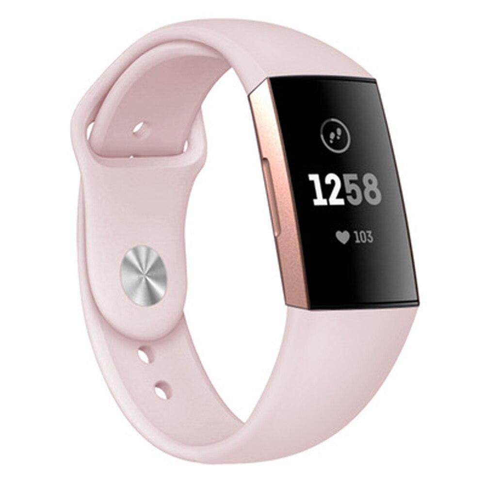 Sport silicone strap for fitbit charge 3 band smart watch High Quality Solid color Breathable Silicone bracelet wristband blet