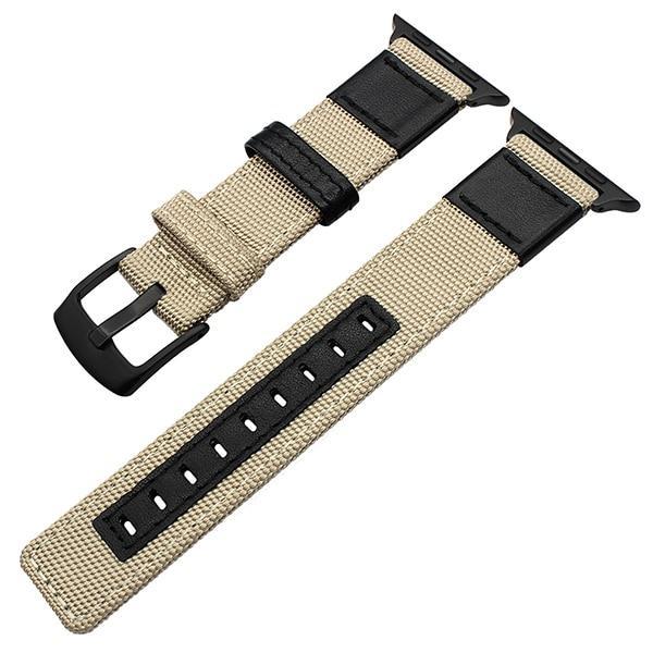 Leather Strap For Apple Watch band apple watch 5 4 3 band 44mm/40mm iwatch 5 42mm/38mm Wove Nylon bracelet watchband belt