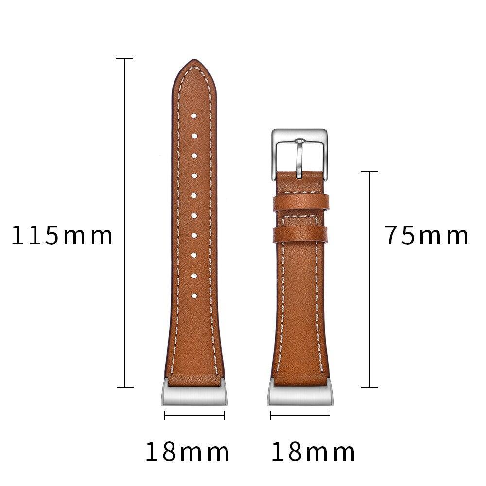 LNOP Genuine Leather strap for fitbit charge 3 band bracelet watchband divided into two styles Stainless steel buckle Wristbands