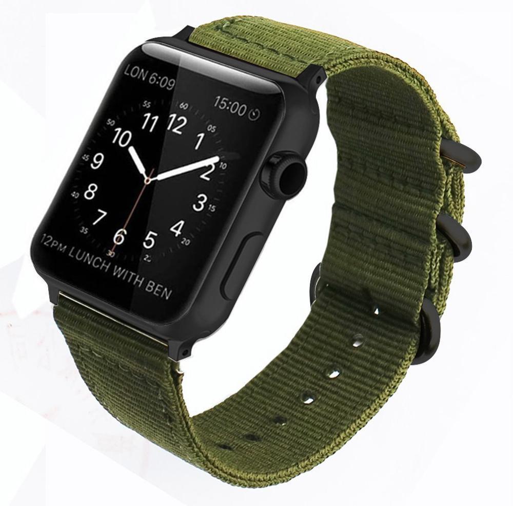 Nato strap For Apple watch band apple watch 4 3 5 band 44mm 40mm 42mm 38mm iwatch band correa woven nylon Bracelet Watchband